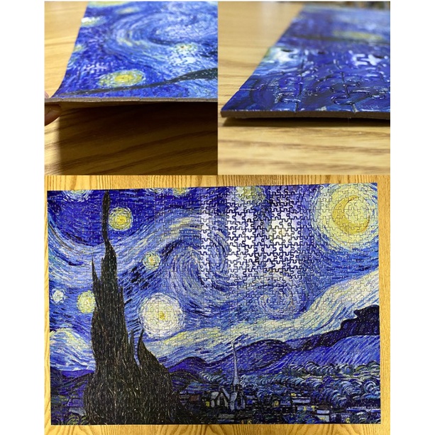Jigsaw Puzzle - Tranh xếp hình 1000 mảnh ghép retro Van Gogh tranh sơn dầu ghép hình Starry Night kích thước 70x50 cm
