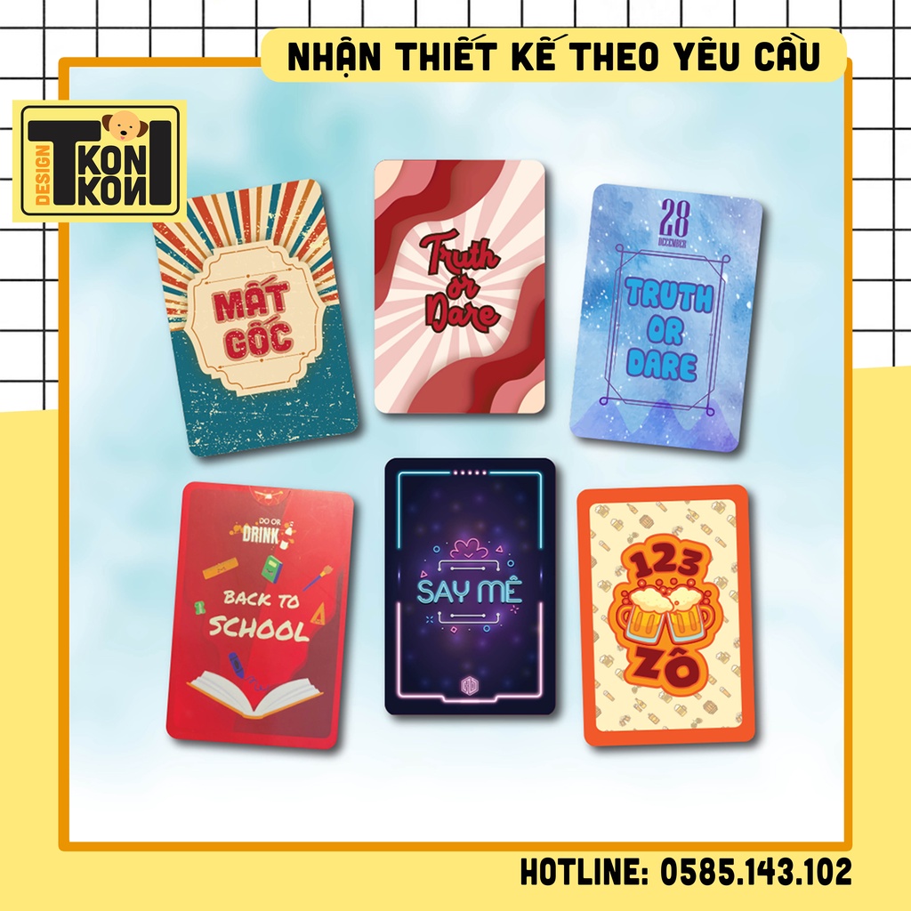 Combo Bộ Bài Drinking Game - Truth or Dare - Thách hay Thật - Tổng Hợp Nhiều Loại Bài Drinking Game