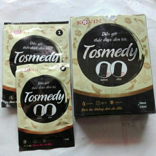 Dầu gội đen tóc không đen da đầu Tosmedy