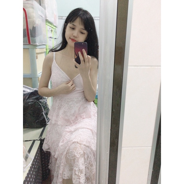 Thanh lý váy ren hồng