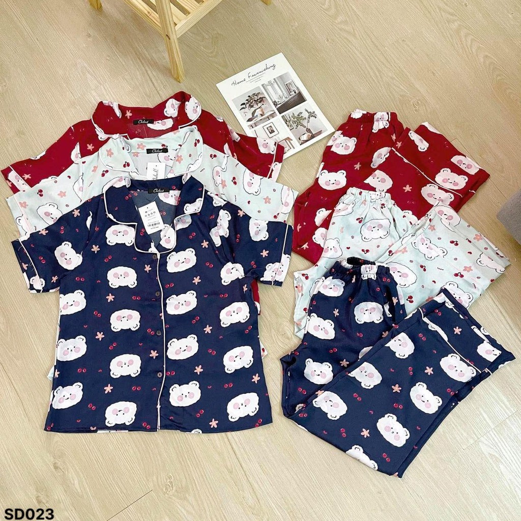 (MẪU MỚI-HÀNG CÓ SẴN) SET BỘ NGỦ PIZAMA IN DÀI❤️XƯỞNG MAY NHÀ BELL_SD023