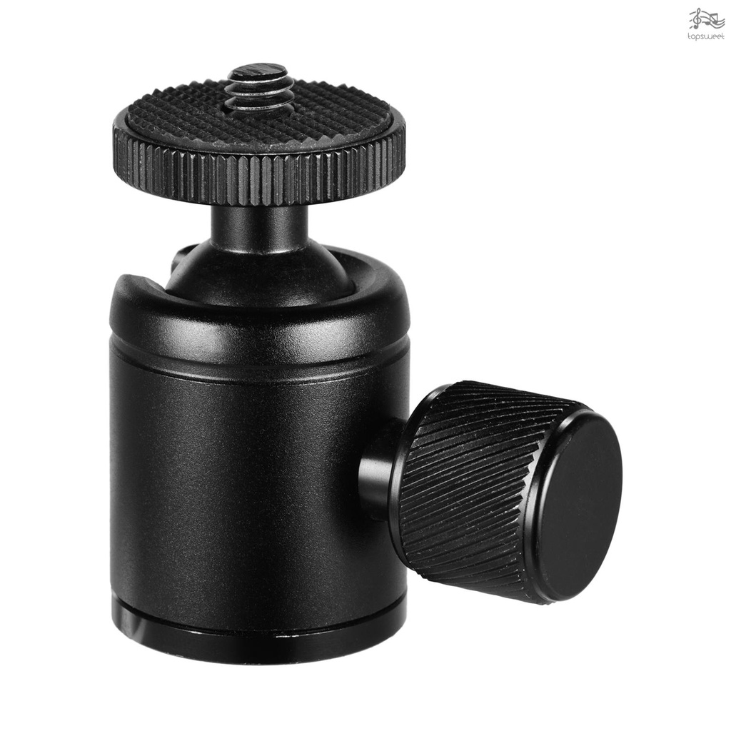 Đầu Bi Hợp Kim Nhôm Với Ốc Vít 1 / 4 Inch Và Lỗ 3 / 8 Inch Cho Chân Máy Ảnh / Điện Thoại / Đèn LED Đen | BigBuy360 - bigbuy360.vn