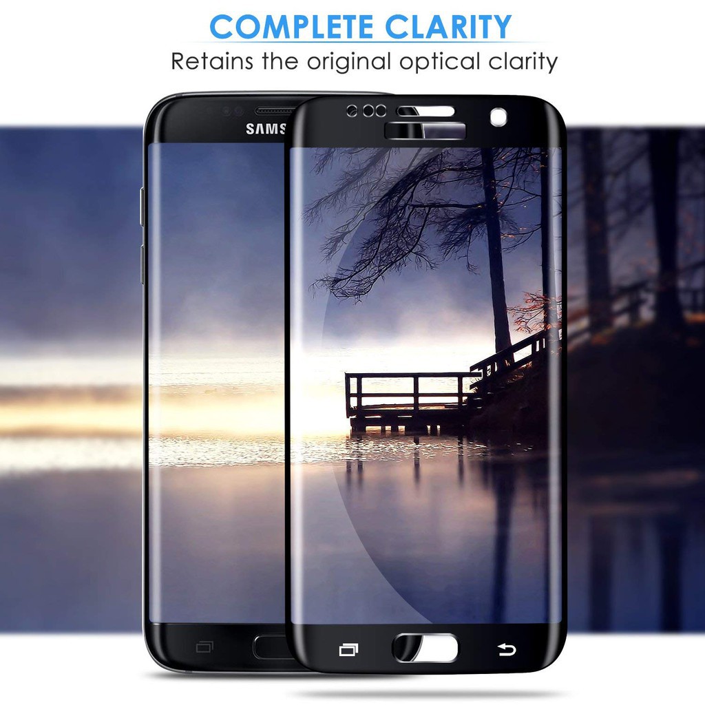 Set 2 Kính Cường Lực 3d Hd Bảo Vệ Màn Hình Cho Samsung Galaxy S7 Edge