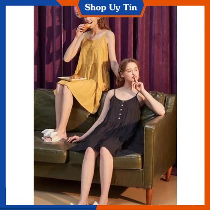 [Hàng Cao Cấp] -  Đầm 2 Dây Mặc Nhà Dáng Xòe | BigBuy360 - bigbuy360.vn