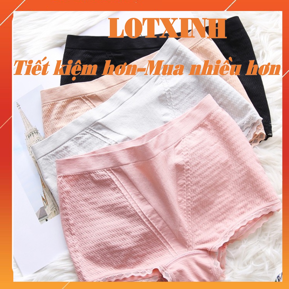 Quần Lót Nữ Gân Tăm Cotton Kháng Khuẩn Mềm Mịn Chống Viêm Dạng Đùi Cao Cấp Xuất Nhật VAYNU01