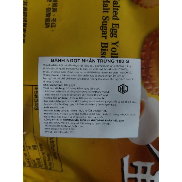 BÁNH QUY NHÂN TRỨNG MUỐI ĐÀI LOAN - Lùn Con Food