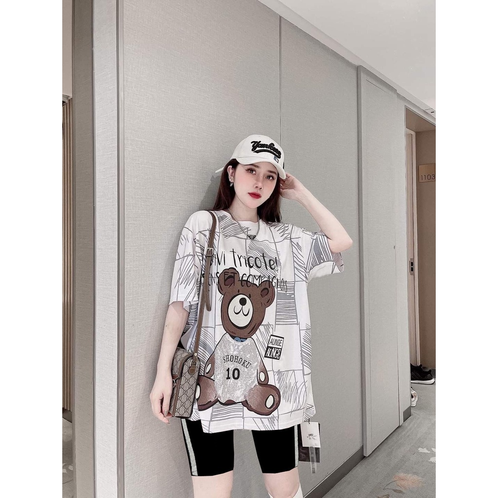 Bộ quần áo bigsize nữ set đồ đi chơi mùa hè quần bó đen lửng mặc nhà dễ thương form rộng thun cotton co giãn. .