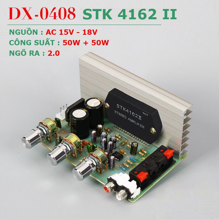 Mạch khuyếch đại công suất 100W Sử dụng STK 4162II - STK 4132II hoặc 4152II - Dùng độ loa kéo, karaoke .v.v...