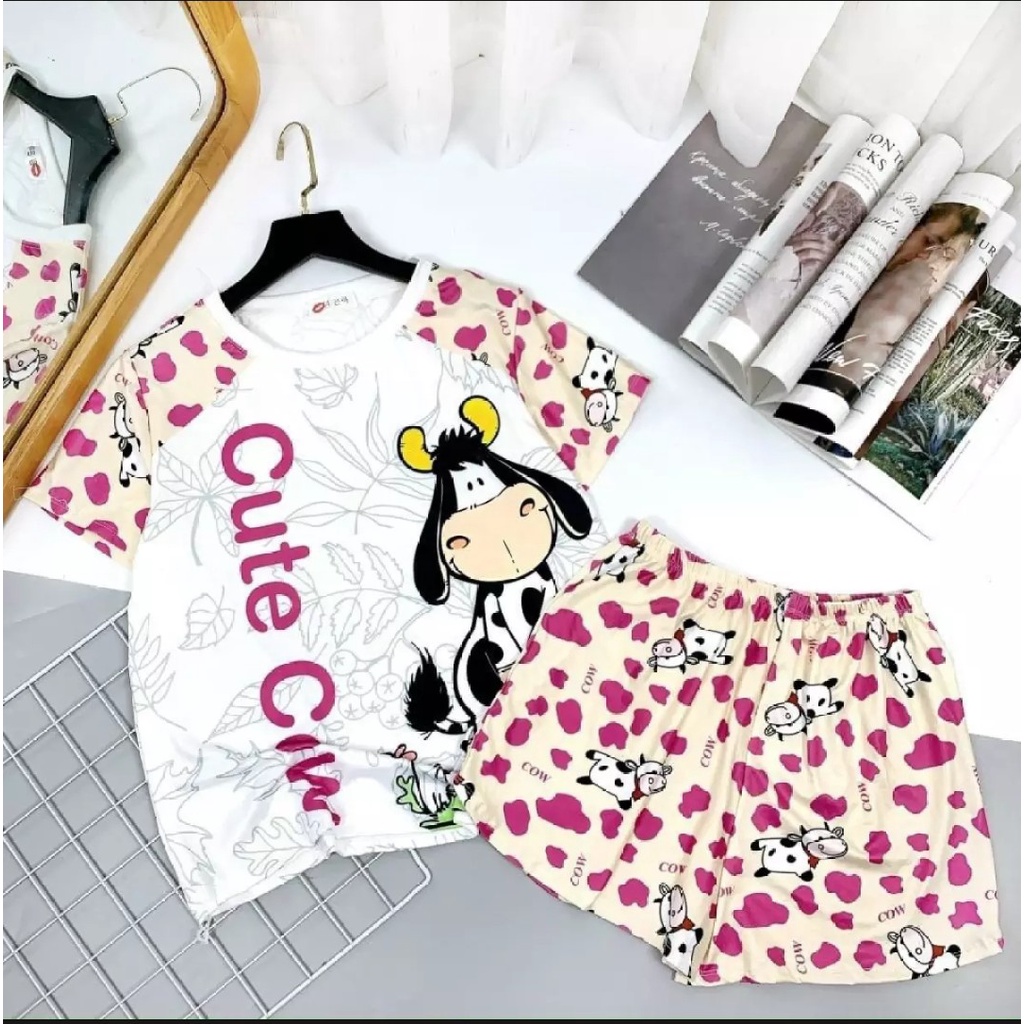 Đồ Bộ Đùi Mặc Nhà Hình Gấu 3D Phối Loang Màu Xinh Xắn Đáng Yêu ,Vải Thun Mềm Mại Freesize Dưới 58kg | BigBuy360 - bigbuy360.vn