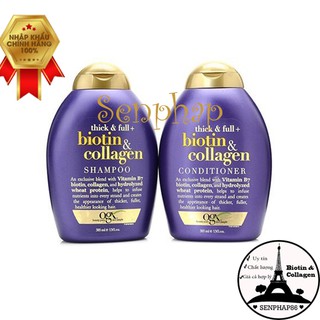 Dầu gội Biotin Collagen ❤️Free Ship❤️ tím xuất sứ Mỹ cặp gội xả 385ml hiệu quả nhất hiện nay