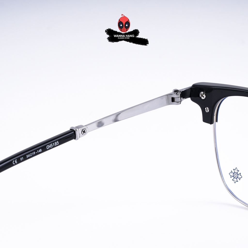 Gọng kính nhựa nam nữ đẹp Chrome Hearts chống tia UV cao cấp Wanna Hang CH5185 WHCH55