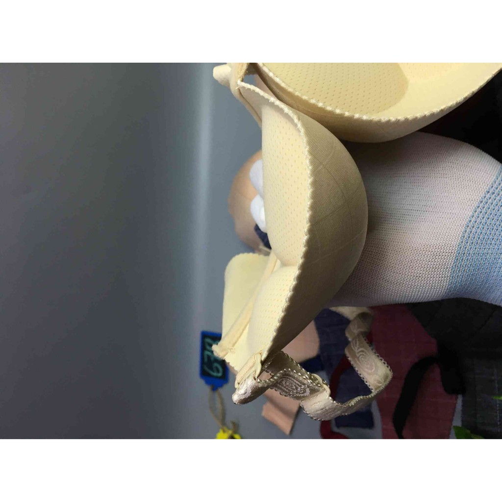 Áo ngực su sọc kẻ ô thông hơi mút kép nâng ngực