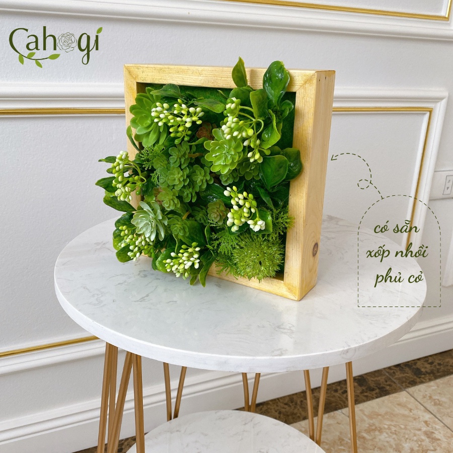 Khung Tranh Vuông Gỗ Thông Dùng Trong Cắm Hoa Và Trang Trí Tiểu Cảnh Terrarium Nhiều Kích Thước