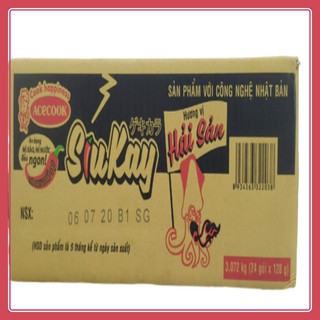 Thùng 24 gói Mì Siukay Acecook (127g-128g/gói)
