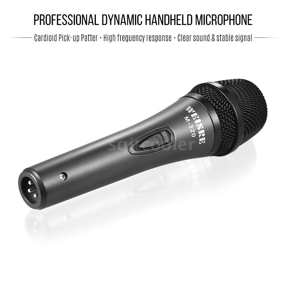 SQC Professional Dynamic Moving-coil Vocal Handheld Microphone Cardioid with 16ft XLR-to-1/4" Detachable Cable for Karao