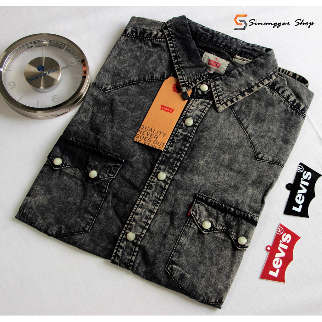 Levis Áo Sơ Mi Jean Thời Trang Cá Tính Trẻ Trung