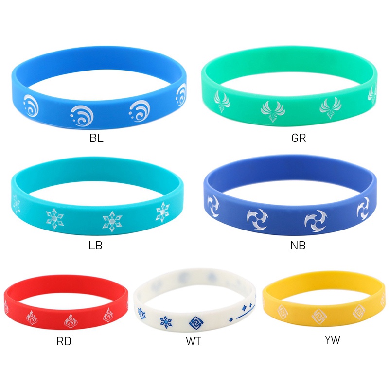 Tmdbyx Vòng Tay Cao Su Silica Gel Hóa Trang Game Genshin Impact