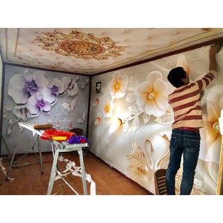 Tranh dán tường 3D phòng khách