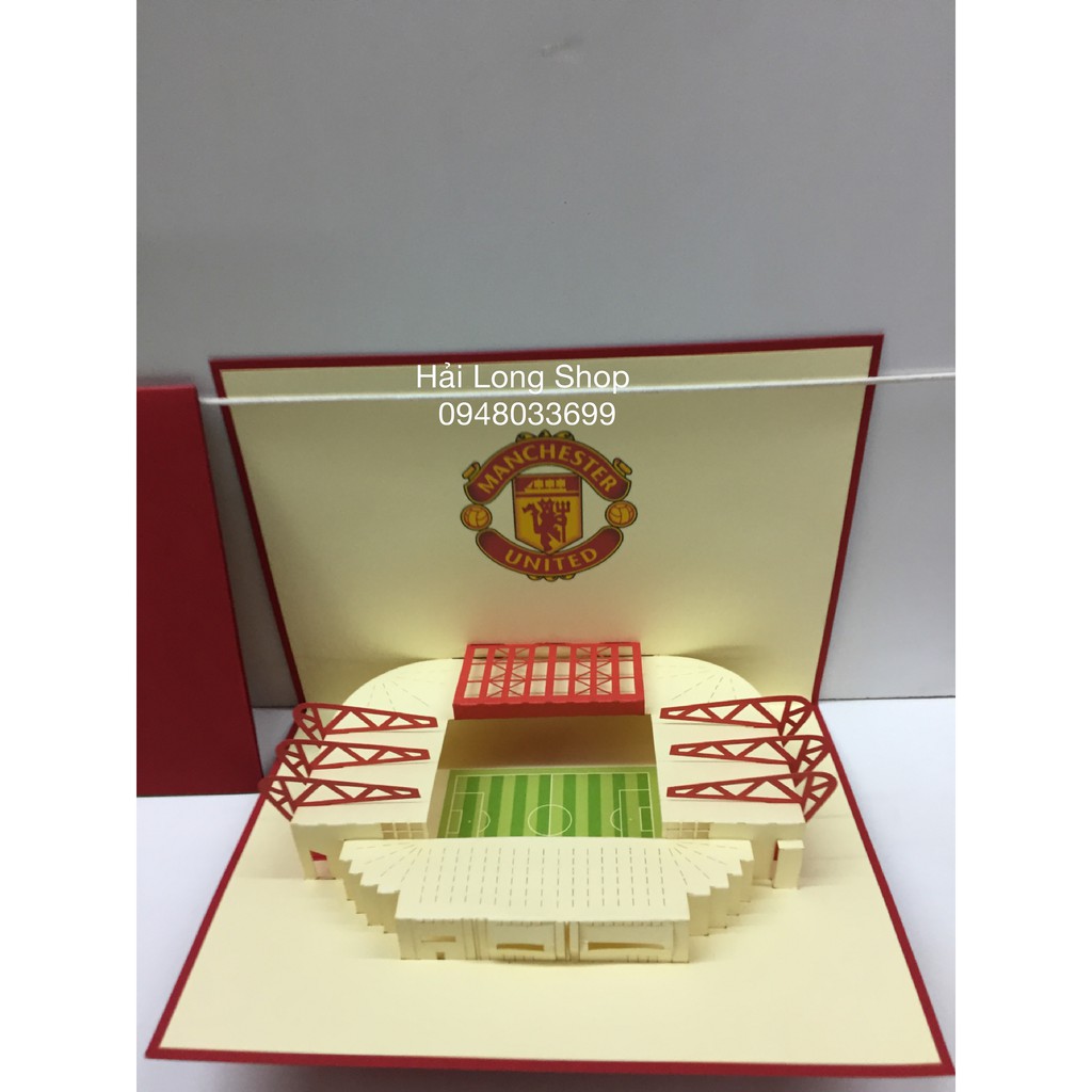 Manchester United  Stadium  - Sân Bóng - Thiệp 3D ( mở 90 độ)