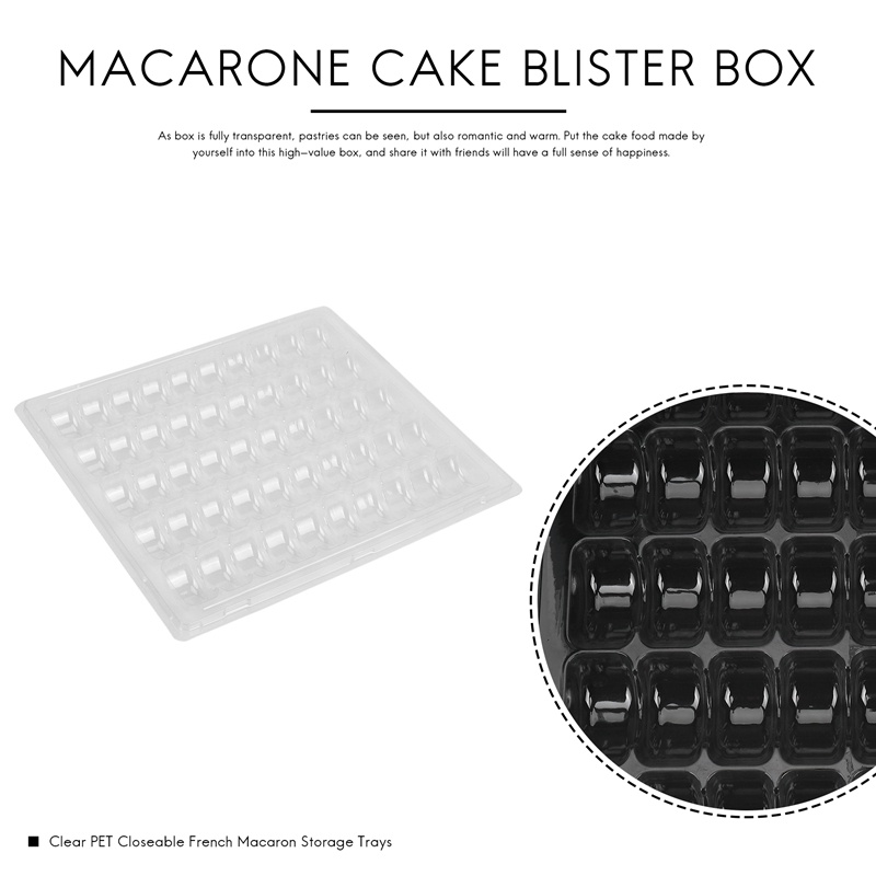 Set 4 Khay Đựng Bánh Macaron 50 Ngăn Tiện Dụng