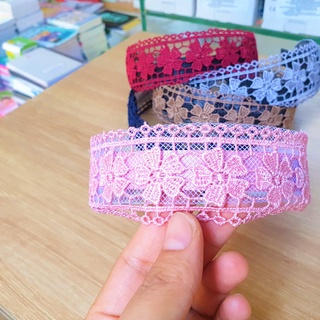 Bờm tóc vải ren 5cm nhiều mẫu