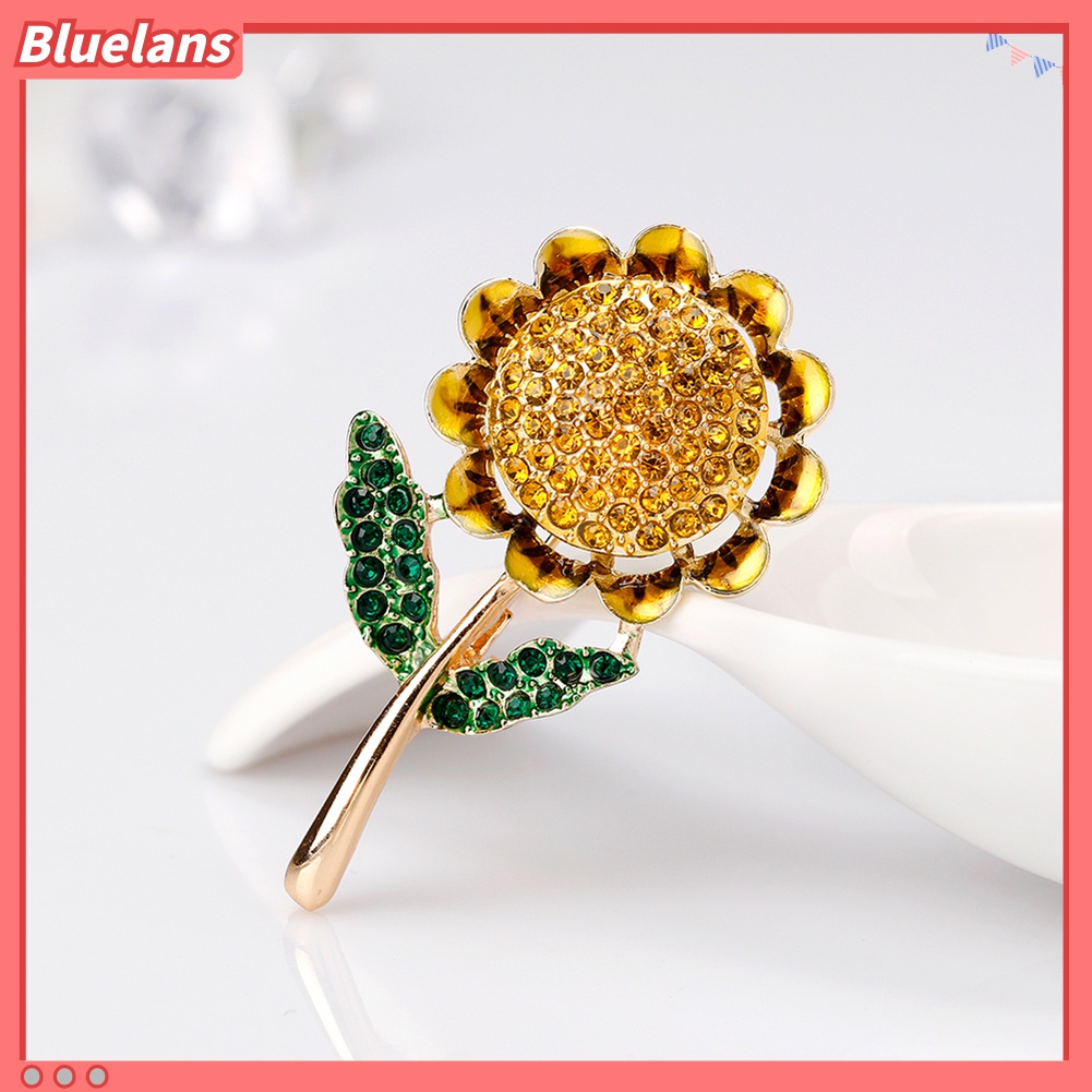 Ghim Cài Áo Hình Hoa Hướng Dương Đính Đá Nhân Tạo Thời Trang Cho Nữ