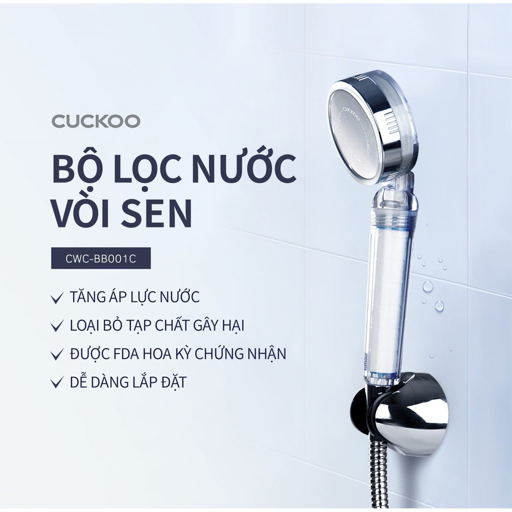 Bộ lọc nước vòi sen CUCKOO CWC-BB001C - Hàng chính hãng