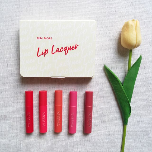 Set son Missha mini more lip lacquer