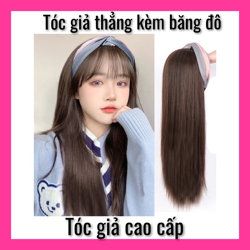 Tóc giả cài băng đô  thời trang tóc thẳng ) ❇️freeship ❇️tóc chịu nhiệt tạo kiểu thoải mái ❇️