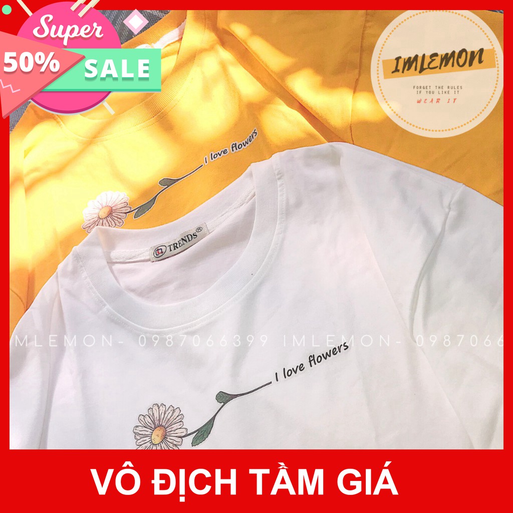 Áo Thun 4D Tay Lỡ Oversize In Họa Tiết FLOWER Hoa Cúc UNISEX | BigBuy360 - bigbuy360.vn