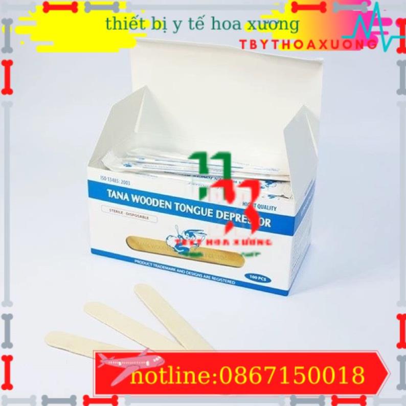 Đè lưỡi gỗ Tanaphar Hộp 100 que từ gỗ cây Bồ đề.