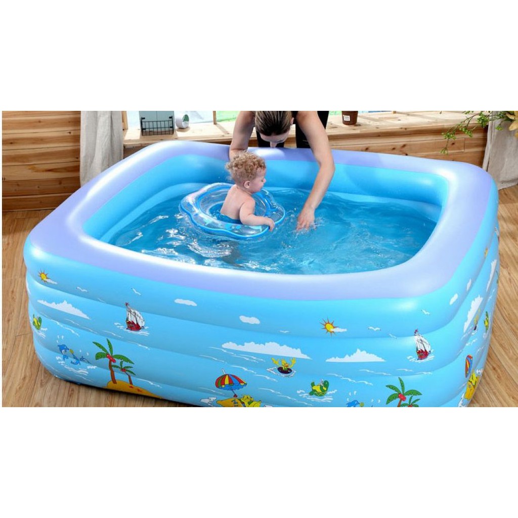 (FREE SHIP) BỂ BƠI, PHAO BƠI 1,2M / 1,3M / 1,5M / 1,8M / 2M1 HÌNH CHỮ NHẬT