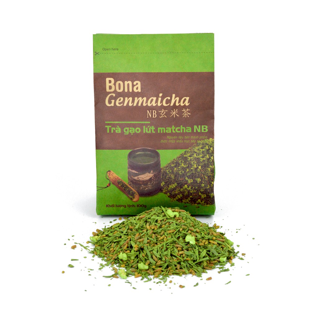 COMBO 02 GÓI TRÀ XANH GẠO LỨT NHẬT BẢN - BONA GENMAICHA 100GR