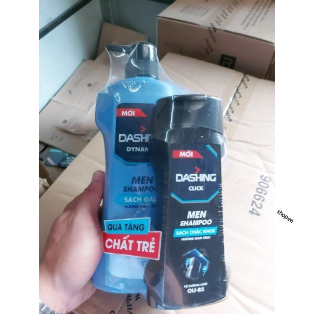 CCVN2 ( Tặng chai gội 180g) Dầu gội cao cấp Dashing Dynamic - Click650gr - sạch gàu-chắc khỏe da đầu cho nam giới