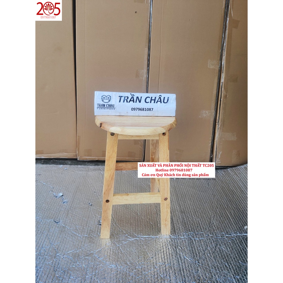 Ghế gỗ cao 45cm và cao 60cm gỗ cao su 100%- xưởng sx NỘI THẤT TC025