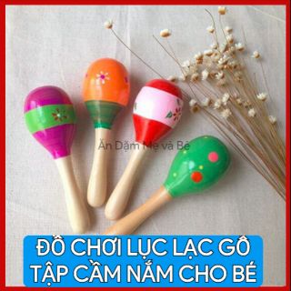 Đồ Chơi Lục Lạc Gỗ Tập Cầm Nắm Cho Bé || Ăn Dặm Mẹ và Bé