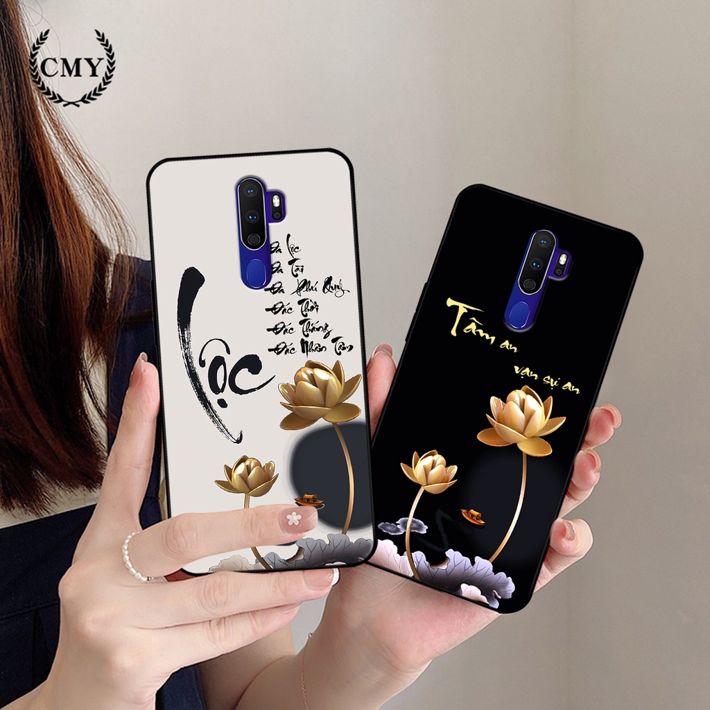 Ốp lưng Oppo A5 2020 / Oppo A9 2020 in hình phong cách chữ thư pháp cha mẹ, tài lộc