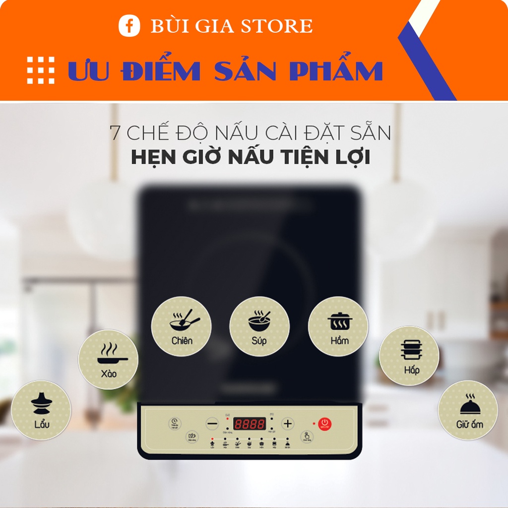 Bếp điện từ cơ Sunhouse SHD6158 | Bảo hành chính hãng 12 tháng