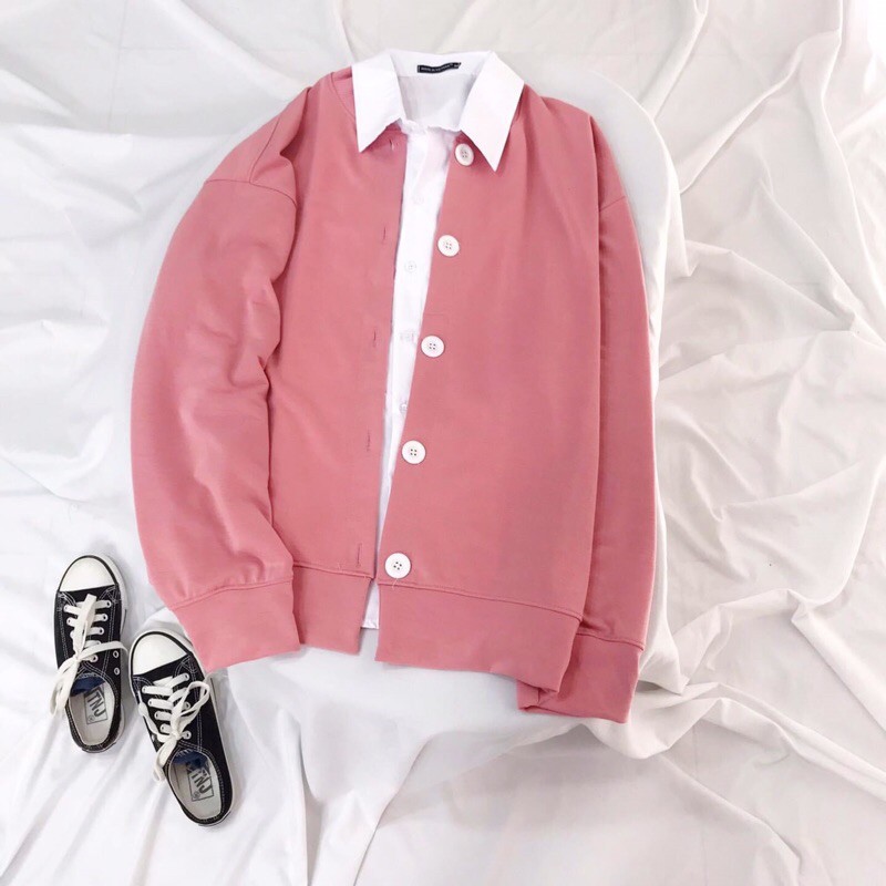 Thu ĐôngSet Áo Cardigan Basic-Sơmi Basic Unisex Ulzzang