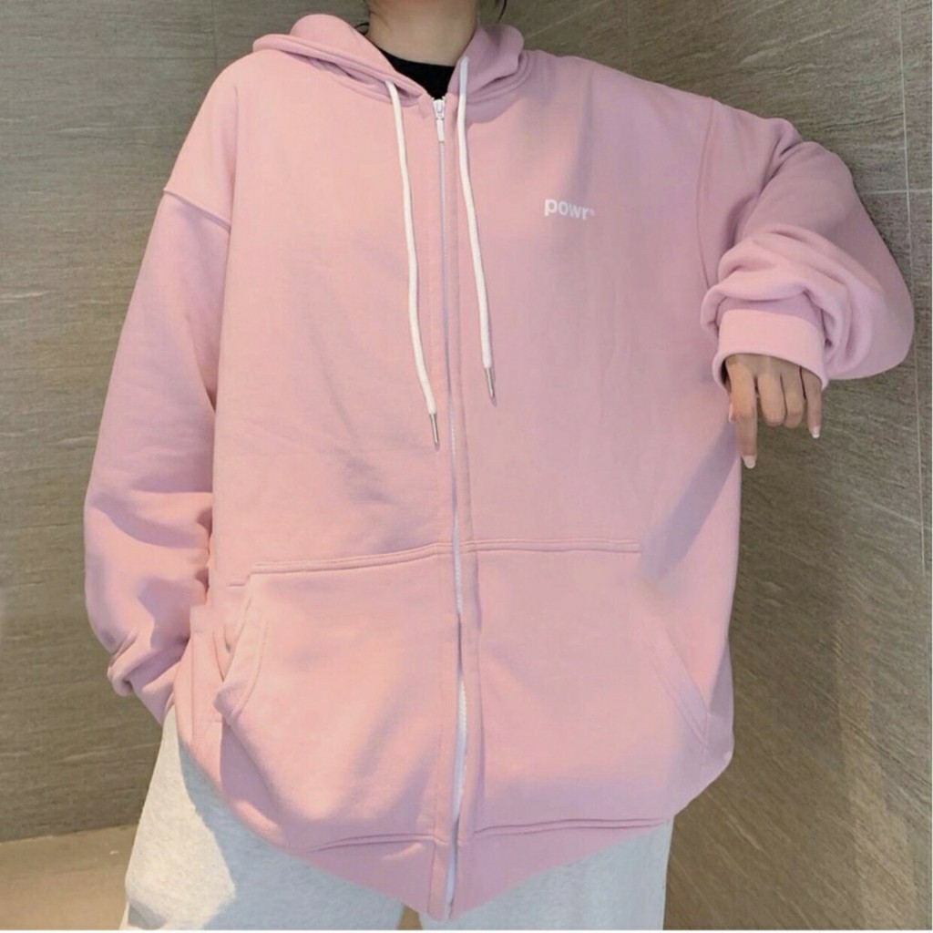 áo khoác hoodie power nam nữ phom rộng nhiều màu xinh xắn