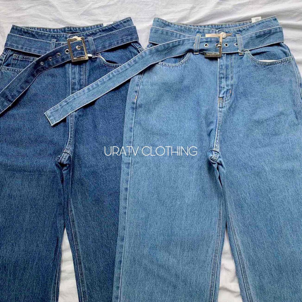 [FREESHIP - ẢNH CHÍNH CHỦ] Quần BOY jean suông kèm belt URATV