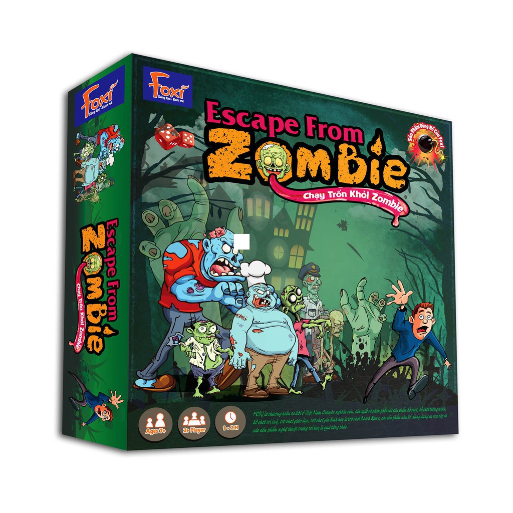 Board game-Escape From Zombie-đi tìm kho báu Foxi-trò chơi hay-gây cấn-hồi hộp và PT trí tuệ