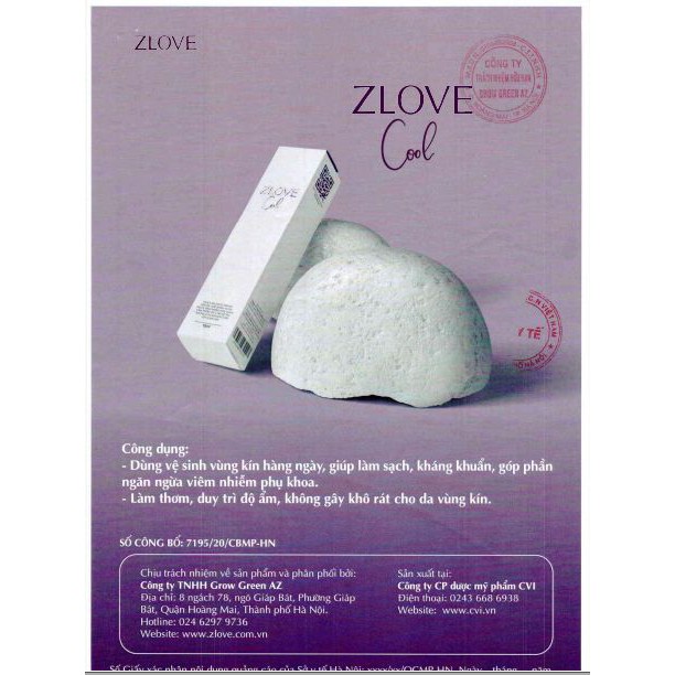 [Chính Hãng] Combo 2 hộp Zlove Cool Xịt kháng khuẩn vùng kín, khử mùi hôi, hết ngứa, ngừa viêm nhiễm | BigBuy360 - bigbuy360.vn