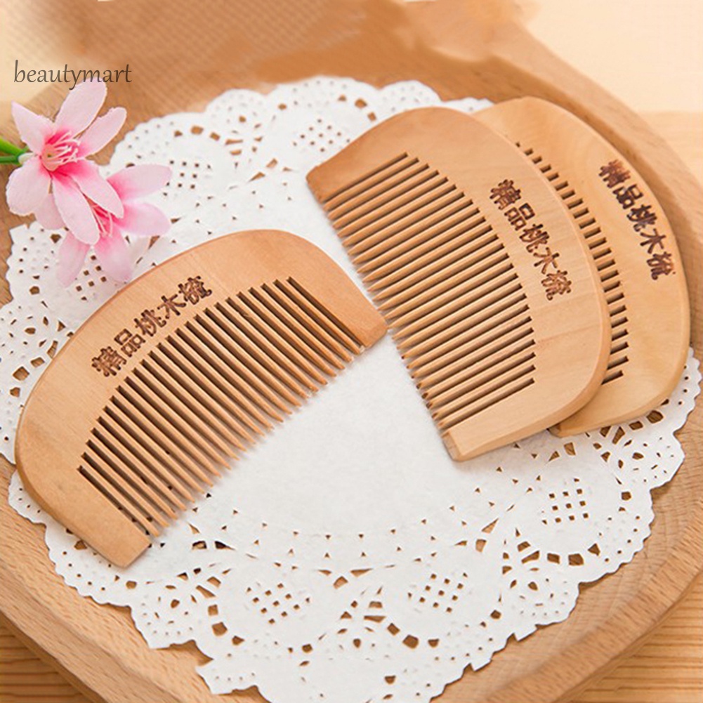 Lược chải râu bằng gỗ đào tự nhiên chống tĩnh điện an toàn cho sức khỏe