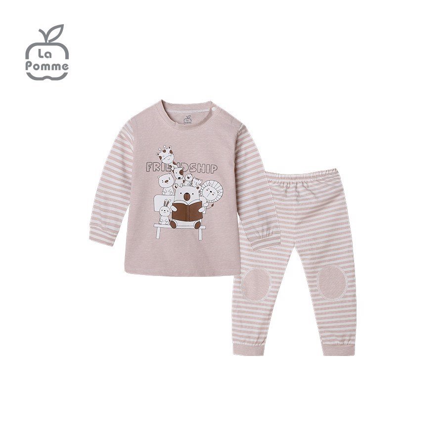 Bộ La Pomme Bamboo gia đình thú cưng dài tay cao cấp thoáng mát thấm hút tốt cho bé trai bé gái SL198