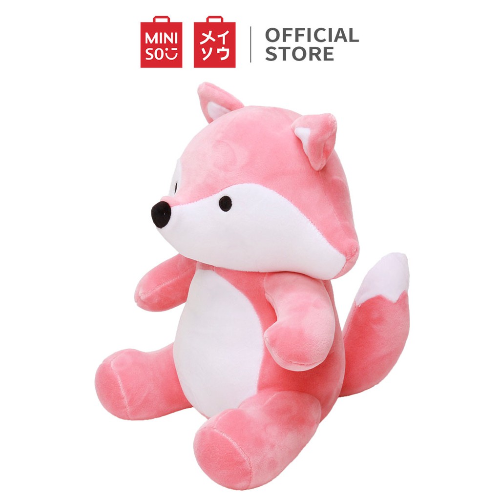 Thú bông Miniso hình con cáo ngồi -Hồng