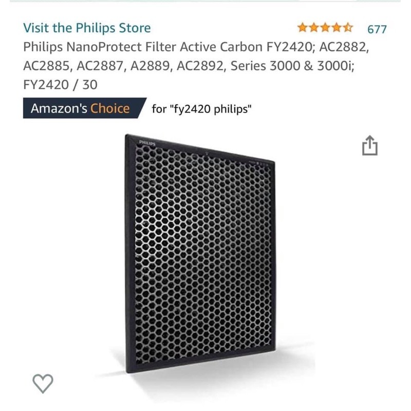Set 2 Màng lọc không khí thay thế cho lọc không khí Philips series 2000 và 3000i: Philips ac2889, ac2887, ac2882, ac3829