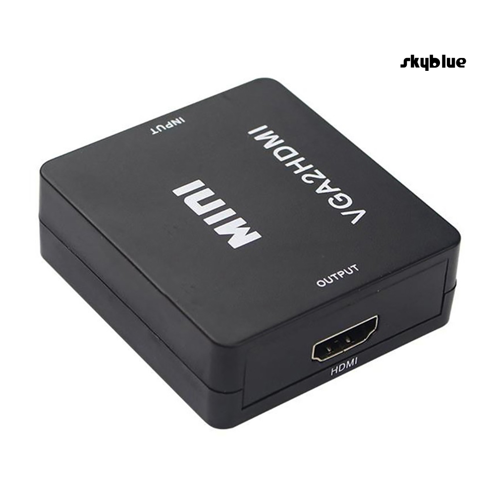 [SK]1080P Full HD VGA to HDMI-compatible USB 3.5mm Audio Video Converter Adapter for PC Laptop