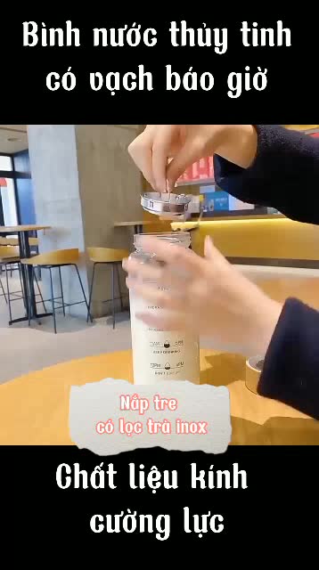 Bình nước thủy tinh chịu nhiệt nắp tre có lọc trà inox 304 TiLoKi TBN13 dung tích 700/1000ml - Bình thủy tinh detox | BigBuy360 - bigbuy360.vn