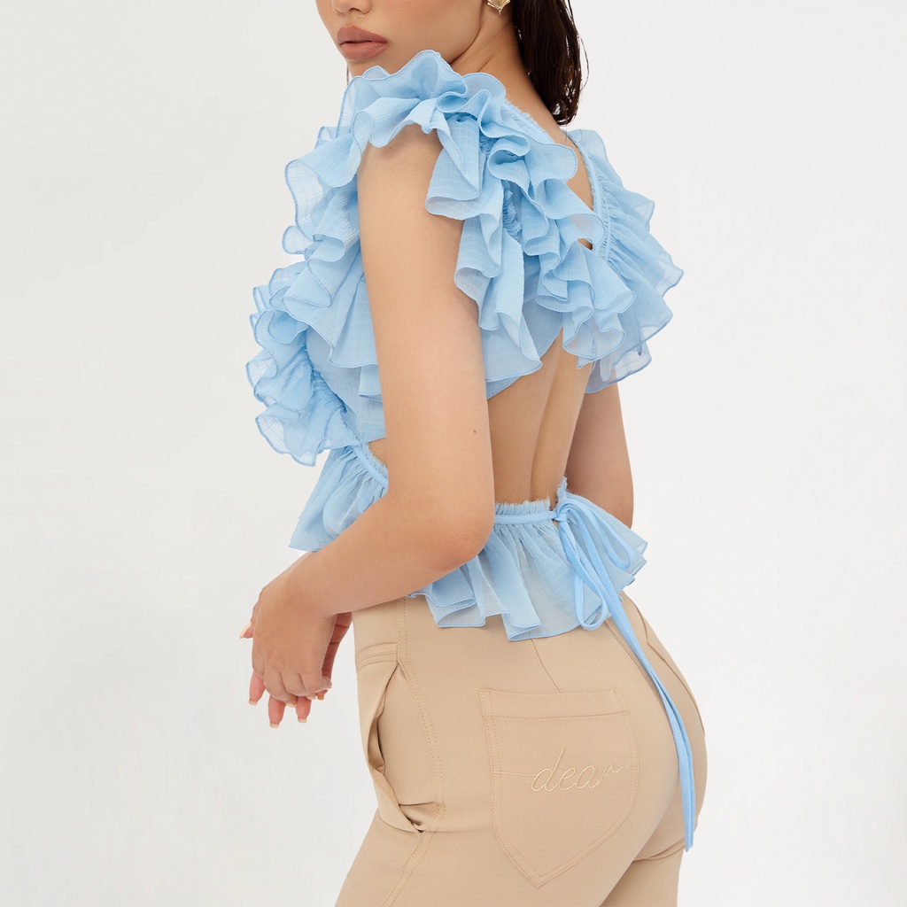 DEAR JOSÉ - Quần tây Gabrielle vải polyester be